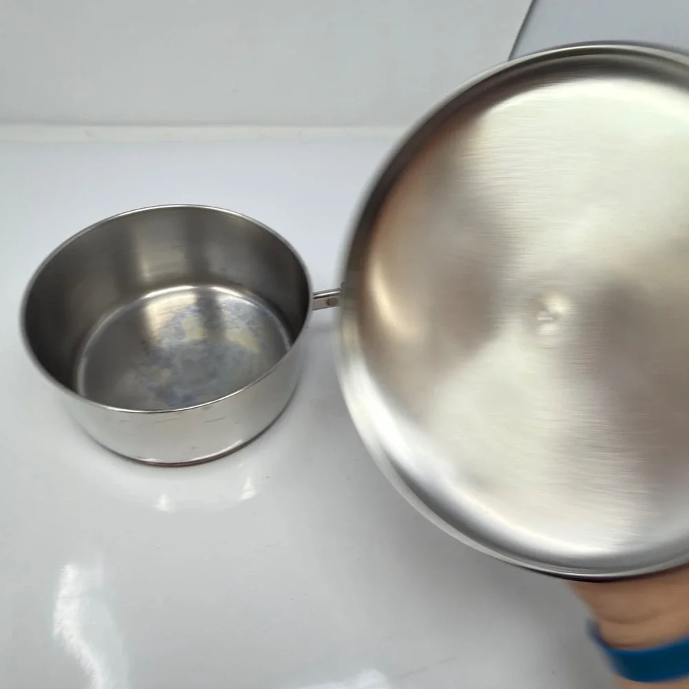 Vintage Revere Ware 2 Qt Copper Bottom Saucepan Pot Lid Stainless Steel Clinton